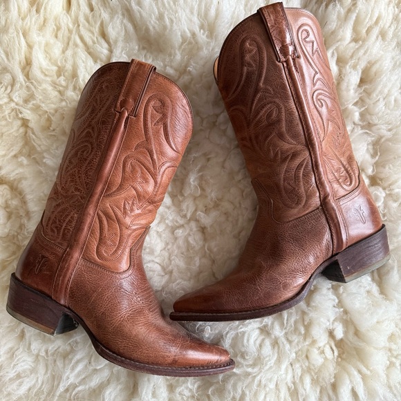 Frye Other - frye | bruce western boot brown cognac 10